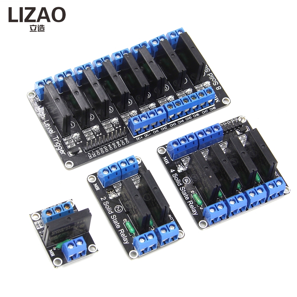 1/2/4/8 ช่อง SSR โซลิดสเตตรีเล - Relay 8 Channel Board บทวิจารณ์และราคา